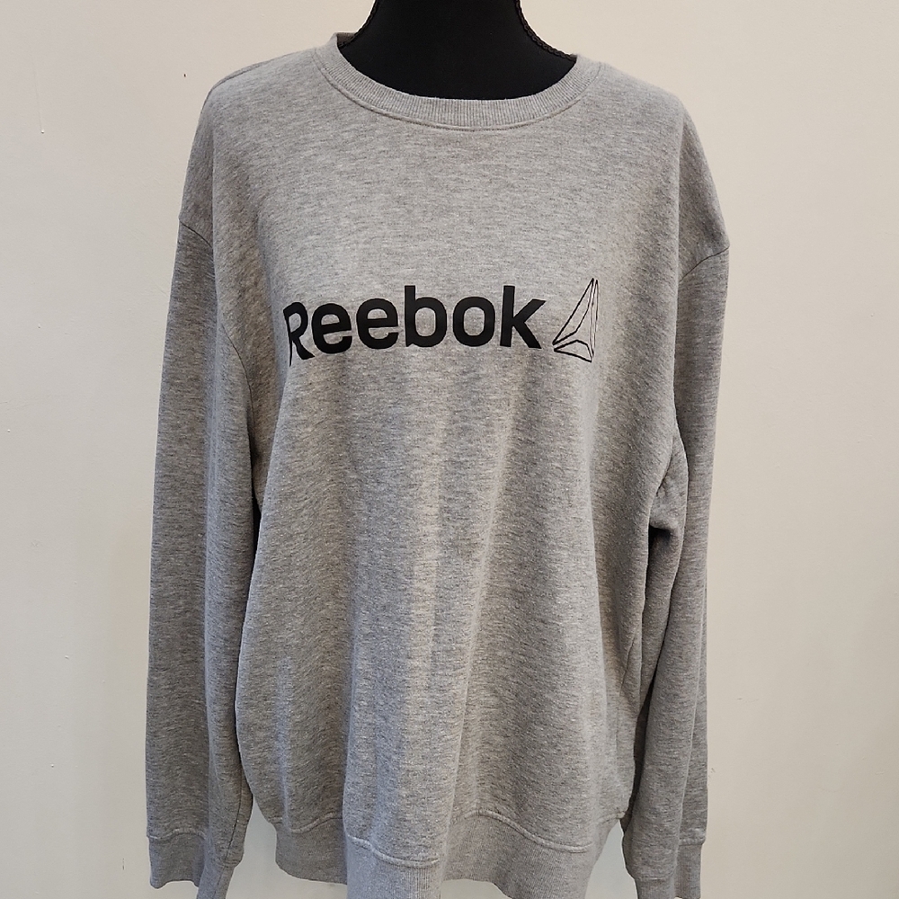 Reebok Men's Crewneck Sweater in Gray Size Xl